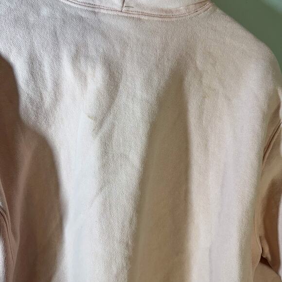 Champion Reverse Weave Pink Hoodie: Gothic Embroidered Script & Baby Pink - Picture 8 of 10